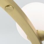 Lampă suspendată TUMBLER, Ø 120cm, G9 12 x 40W abajur glob sticla opal-mat, cadru metal finisaj alama mata IP 20 ORION - imagine 4
