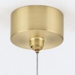 Lampă suspendată TUMBLER, Ø 115cm, G9 12 x 40W abajur sticla transparenta cu decupaj, cadru metal finisaj kaki IP 20 ORION - imagine 4