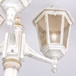 Lampadar pentru exterior PUCHBERG,  E27 3x60W aluminiu finisaj alb/auriu, geam fumuriu inaltime 255cm IP43 ORION - imagine 5