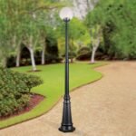 Lampadar pentru exterior REIKA,  E27 1x60W aluminiu finisaj negru inaltime 250cm IP43 ORION - imagine 4