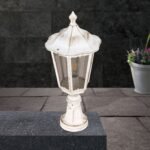 Lampadar pentru exterior PUCHBERG,  E27 1x60W aluminiu finisaj alb/auriu, geam fumuriu inaltime 53cm IP40 ORION - imagine 3