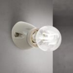 Aplica FROST, oblica, 1 bec E27, ceramică, gri ORION - imagine 3