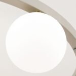 Lampă suspendată TUMBLER, Ø 65cm, G9 6 x 40W abajur glob sticla opal-mat orientată în jos, cadru metal finisaj kaki IP 20 ORION - imagine 4