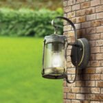 Aplica pentru exterior alungita TAVERNA,  E27 1x60W aluminiu finisaj negru/auriu inaltime 26cm IP23 ORION - imagine 3