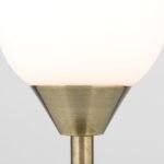 Veioza Mica TULPA LA 4-1115/1 PATINA E14 1X 60W Baza Metal Crom Patinat Abajur Sticla Alb Intrerupator pe Fir H210mm Ø90mm ORION - imagine 4