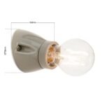 Aplica FROST, oblica, 1 bec E27, ceramică, gri ORION - imagine 7
