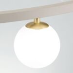 Lampă suspendată TUMBLER, Ø 120cm, G9 12 x 40W abajur glob sticla opal-mat orientată în jos, cadru metal finisaj kaki IP 20 ORION - imagine 4