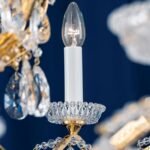 Candelabru Modern HIROHITO 10 Brate din Alama Masiva Placata cu Aur 24Kt, cu cristale SCHÖLER E14 10x40W ORION - imagine 5