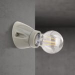 Aplica FROST, oblica, 1 bec E27, ceramică, gri ORION - imagine 4