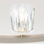 Lampă suspendată TUMBLER, Ø 85cm, G9 9 x 40W abajur sticla transparenta cu decupaj, cadru metal finisaj kaki IP 20 ORION - imagine 4