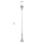Lampadar pentru exterior PUCHBERG,  E27 1x60W aluminiu finisaj alb/auriu, geam fumuriu inaltime 249cm IP43 ORION - imagine 6