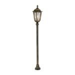Lampadar pentru exterior PUCHBERG,  E27 1x60W aluminiu finisaj negru/auriu, geam fumuriu inaltime 140cm IP43 ORION - imagine 2