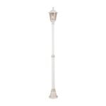 Lampadar pentru exterior PUCHBERG,  E27 1x60W aluminiu finisaj alb/auriu, geam fumuriu inaltime 211cm IP43 ORION - imagine 2