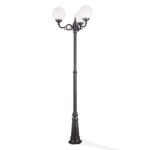 Lampadar pentru exterior REIKA,  E27 3x60W aluminiu finisaj negru inaltime 256cm IP43 ORION - imagine 2