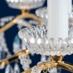 Candelabru Modern HIROHITO 12 Brate din Alama Masiva Placata cu Aur 24Kt, cu cristale SCHÖLER E14 12x40W ORION - imagine 5