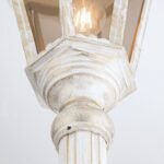 Lampadar pentru exterior PUCHBERG,  E27 1x60W aluminiu finisaj alb/auriu, geam fumuriu inaltime 249cm IP43 ORION - imagine 5