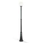 Lampadar pentru exterior REIKA,  E27 1x60W aluminiu finisaj negru inaltime 250cm IP43 ORION - imagine 2