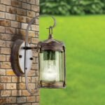Aplica pentru exterior alungita TAVERNA,  E27 1x60W aluminiu finisaj negru/auriu inaltime 26cm IP23 ORION - imagine 4