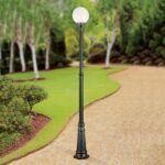 Lampadar pentru exterior REIKA,  E27 1x60W aluminiu finisaj negru inaltime 250cm IP43 ORION - imagine 3