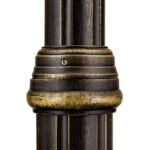 Lampadar pentru exterior PUCHBERG,  E27 1x60W aluminiu finisaj negru/auriu, geam fumuriu inaltime 211cm IP43 ORION - imagine 5