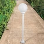 Lampadar pentru exterior REIKA,  E27 1x60W aluminiu finisaj alb inaltime 110cm IP43 ORION