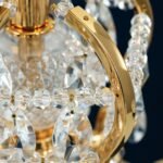 Lampa de masa moderna HIROHITO 5 Brate din Alama Masiva Placata cu Aur 24Kt, cristale SCHÖLER E14 5x40W ORION - imagine 6