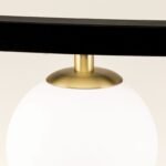 Lampă suspendată TUMBLER, Ø 120cm, G9 12 x 40W abajur glob sticla opal-mat, cadru metal finisaj negru IP 20 ORION - imagine 3