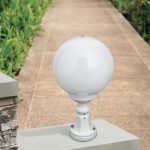 Lampadar pentru exterior REIKA,  E27 1x60W aluminiu finisaj alb inaltime 44cm IP43 ORION - imagine 4