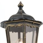 Lampadar pentru exterior PUCHBERG,  E27 1x60W aluminiu finisaj negru/auriu, geam fumuriu inaltime 53cm IP40 ORION - imagine 4