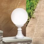 Lampadar pentru exterior REIKA,  E27 1x60W aluminiu finisaj alb inaltime 44cm IP43 ORION
