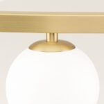 Lampă suspendată TUMBLER, Ø 120cm, G9 12 x 40W abajur glob sticla opal-mat orientată în jos, cadru metal finisaj alama mata IP 20 ORION - imagine 4