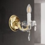Aplica cu 1 brat MARIE CLAIRE din semicristal WA 2-521/1 MT Gold, 1 x E14, Orion Lighting Austria