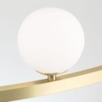 Lampă suspendată TUMBLER, Ø 120cm, G9 12 x 40W abajur glob sticla opal-mat, cadru metal finisaj alama mata IP 20 ORION - imagine 3