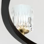 Lampă suspendată TUMBLER, Ø 115cm, G9 12 x 40W abajur sticla transparenta cu decupaj, cadru metal finisaj negru IP 20 ORION - imagine 3