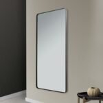 Oglindă ornamentala CARLO, cadru aluminiu negru anodizat, 152-76cm, montare orizontală sau verticală ORION