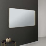 Oglindă ornamentala CARLO, cadru aluminiu auriu mat anodizat, 152-76cm, montare orizontală sau verticală ORION - imagine 3