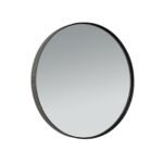 Oglindă ornamentala CARLO, cadru aluminiu negru anodizat, Ø61cm design modern ORION - imagine 2