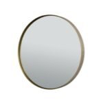Oglindă ornamentala CARLO, cadru aluminiu auriu mat anodizat, Ø61cm design modern ORION - imagine 2