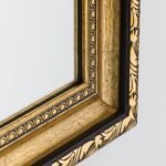 Oglindă ornamentala ELISA, cadru policarbon, Ramă fațetată auriu antic, 84x64cm, montare orizontală sau verticală ORION - imagine 5