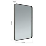 Oglindă ornamentala CARLO, cadru aluminiu negru, 61-91cm, montare orizontală sau verticală ORION - imagine 6