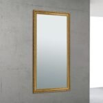 Oglindă ornamentala ELISA, cadru policarbon, Ramă fațetată auriu antic, 149x74cm, montare orizontală sau verticală ORION