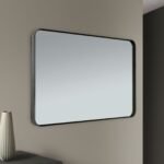 Oglindă ornamentala CARLO, cadru aluminiu negru, 61-91cm, montare orizontală sau verticală ORION - imagine 4