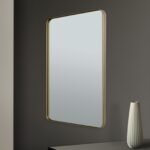 Oglindă ornamentala CARLO, cadru aluminiu auriu mat anodizat, 61-91cm, montare orizontală sau verticală ORION
