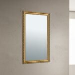 Oglindă ornamentala ELISA, cadru policarbon, Ramă fațetată auriu antic, 120x70cm, montare orizontală sau verticală ORION