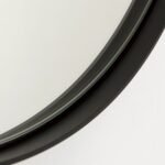 Oglindă ornamentala CARLO, cadru aluminiu negru anodizat, Ø61cm design modern ORION - imagine 5