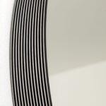 Oglindă ornamentala CARLO, cadru aluminiu negru anodizat, Ø61cm design modern ORION - imagine 4