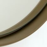 Oglindă ornamentala CARLO, cadru aluminiu auriu mat anodizat, Ø61cm design modern ORION - imagine 5