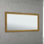 Oglindă ornamentala ELISA, cadru policarbon, Ramă fațetată auriu antic, 149x74cm, montare orizontală sau verticală ORION - imagine 3