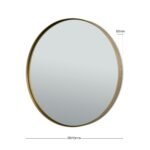 Oglindă ornamentala CARLO, cadru aluminiu auriu mat anodizat, Ø61cm design modern ORION - imagine 6