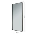 Oglindă ornamentala CARLO, cadru aluminiu negru anodizat, 152-76cm, montare orizontală sau verticală ORION - imagine 6